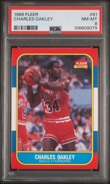 1986 Fleer Charles Oakley #81 Nm-Mt 8 front