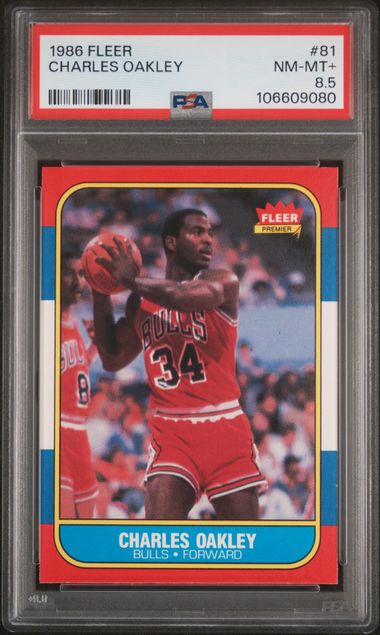 1986 Fleer Charles Oakley #81 Nm-Mt+ 8.5 front