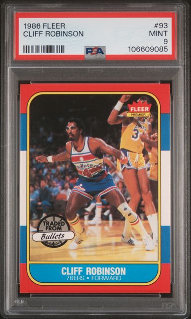 1986 Fleer Cliff Robinson #93 Mint 9 front