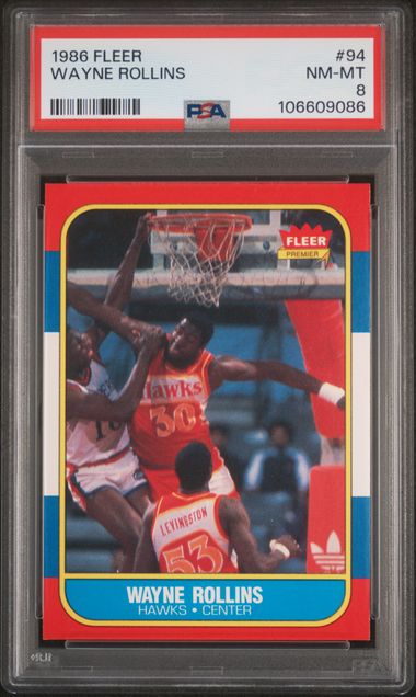 1986 Fleer Wayne Rollins #94 Nm-Mt 8 front