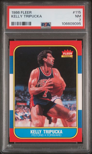 1986 Fleer Kelly Tripucka #115 Nm 7 front