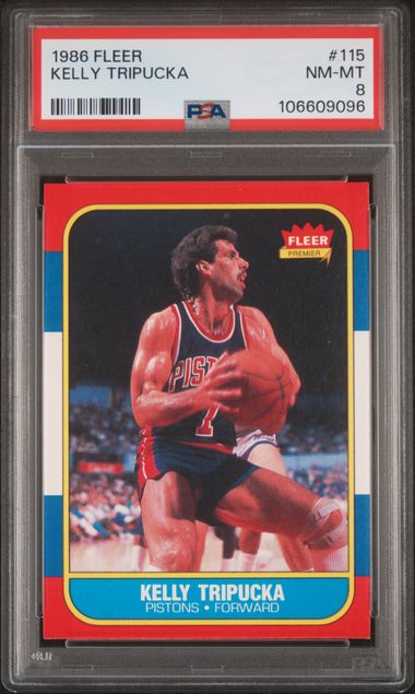 1986 Fleer Kelly Tripucka #115 Nm-Mt 8 front