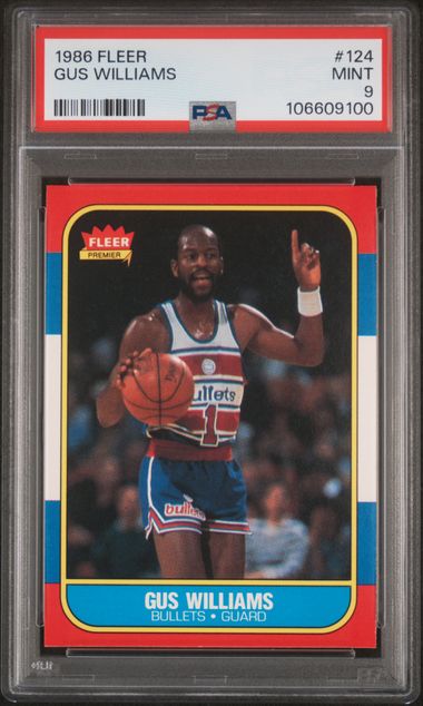 1986 Fleer Gus Williams #124 Mint 9 front