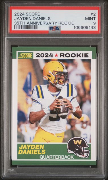 2024 Panini Score 35Th Anniversary Rookie Jayden Daniels #2 Mint 9 front