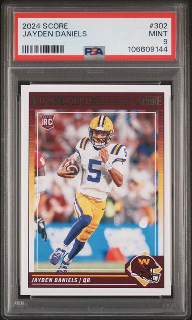 2024 Panini Score Jayden Daniels #302 Mint 9 front