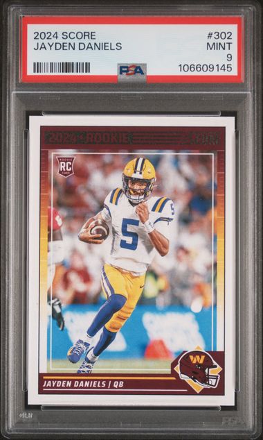 2024 Panini Score Jayden Daniels #302 Mint 9 front