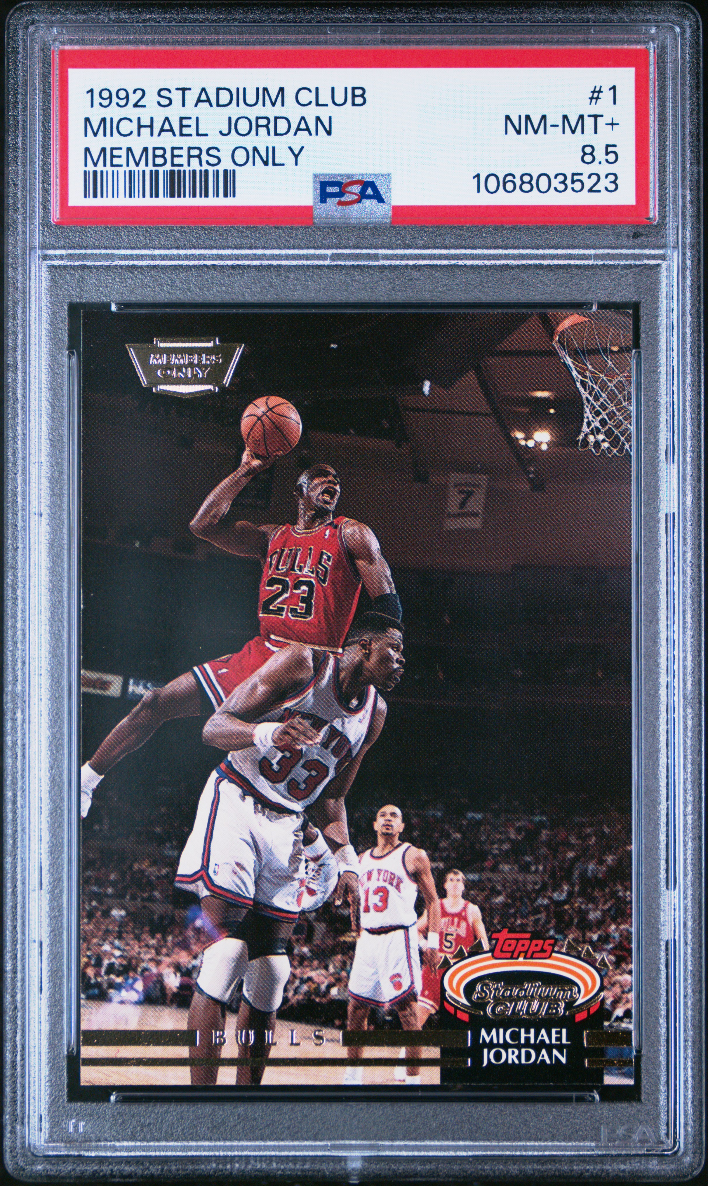 1992 Stadium Club Michael Jordan #1 (Members Only) Nm-Mt+ 8.5 front