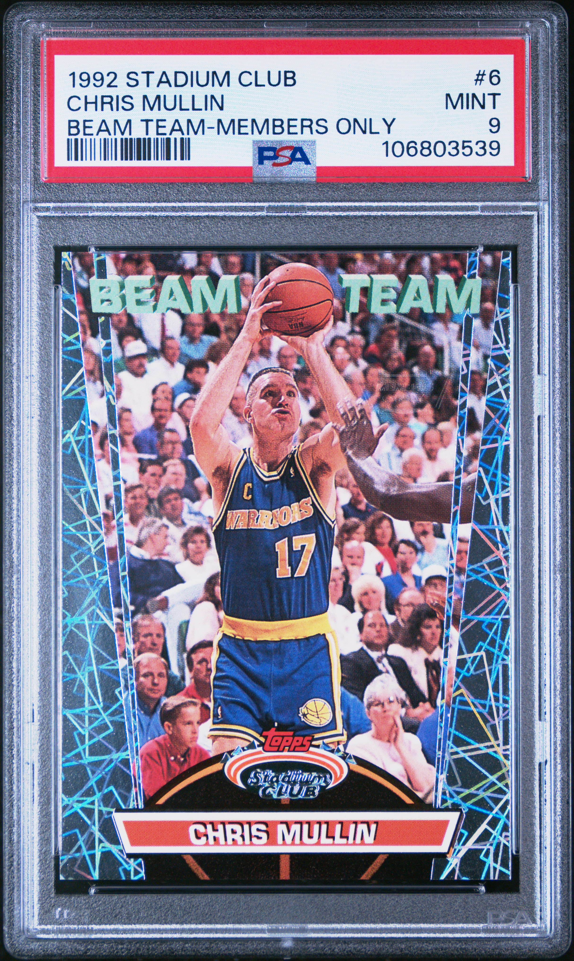 1992 Stadium Club Beam Team Chris Mullin #6 (Beam Team-Members Only) Mint 9 front
