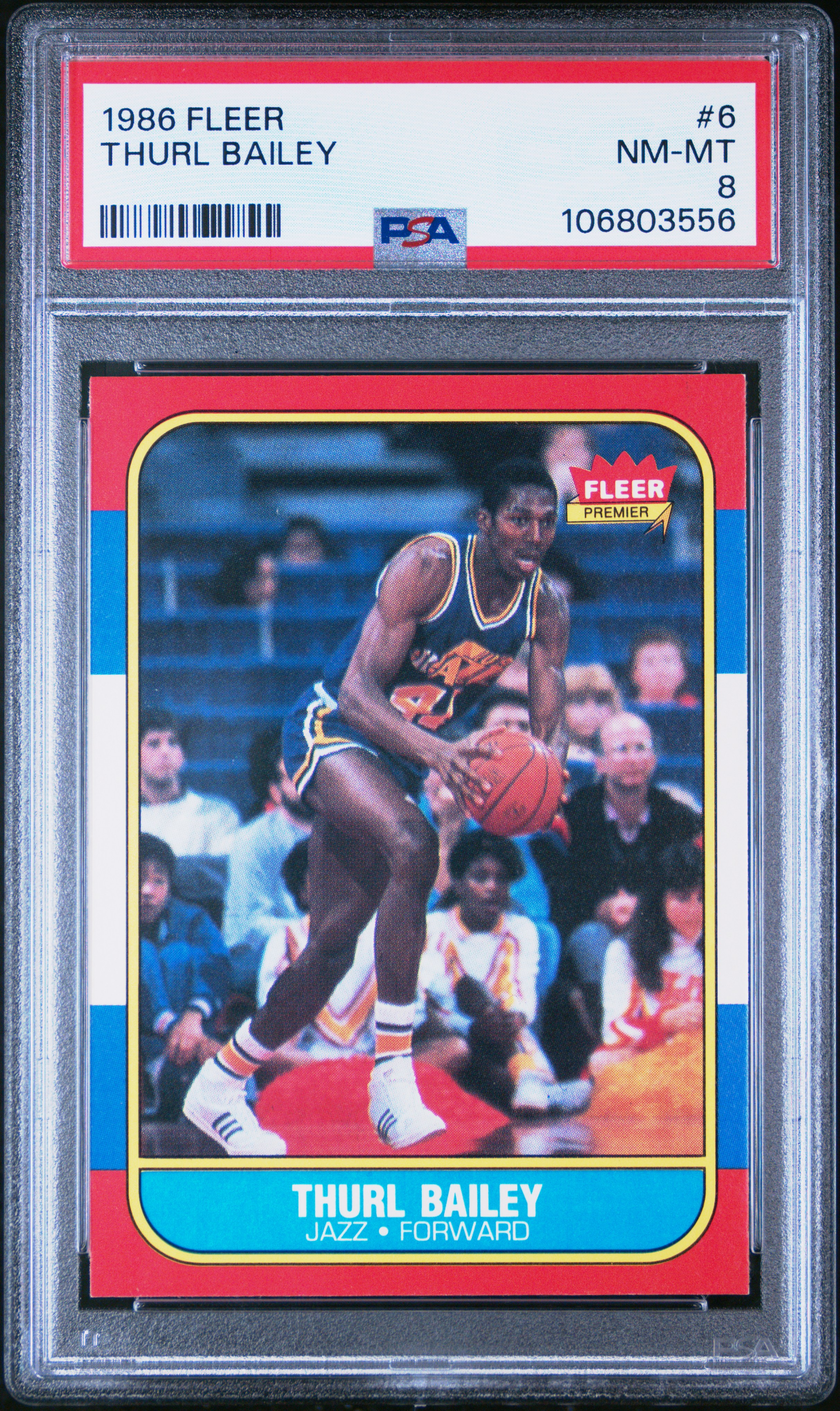 1986 Fleer Thurl Bailey #6 Nm-Mt 8 front
