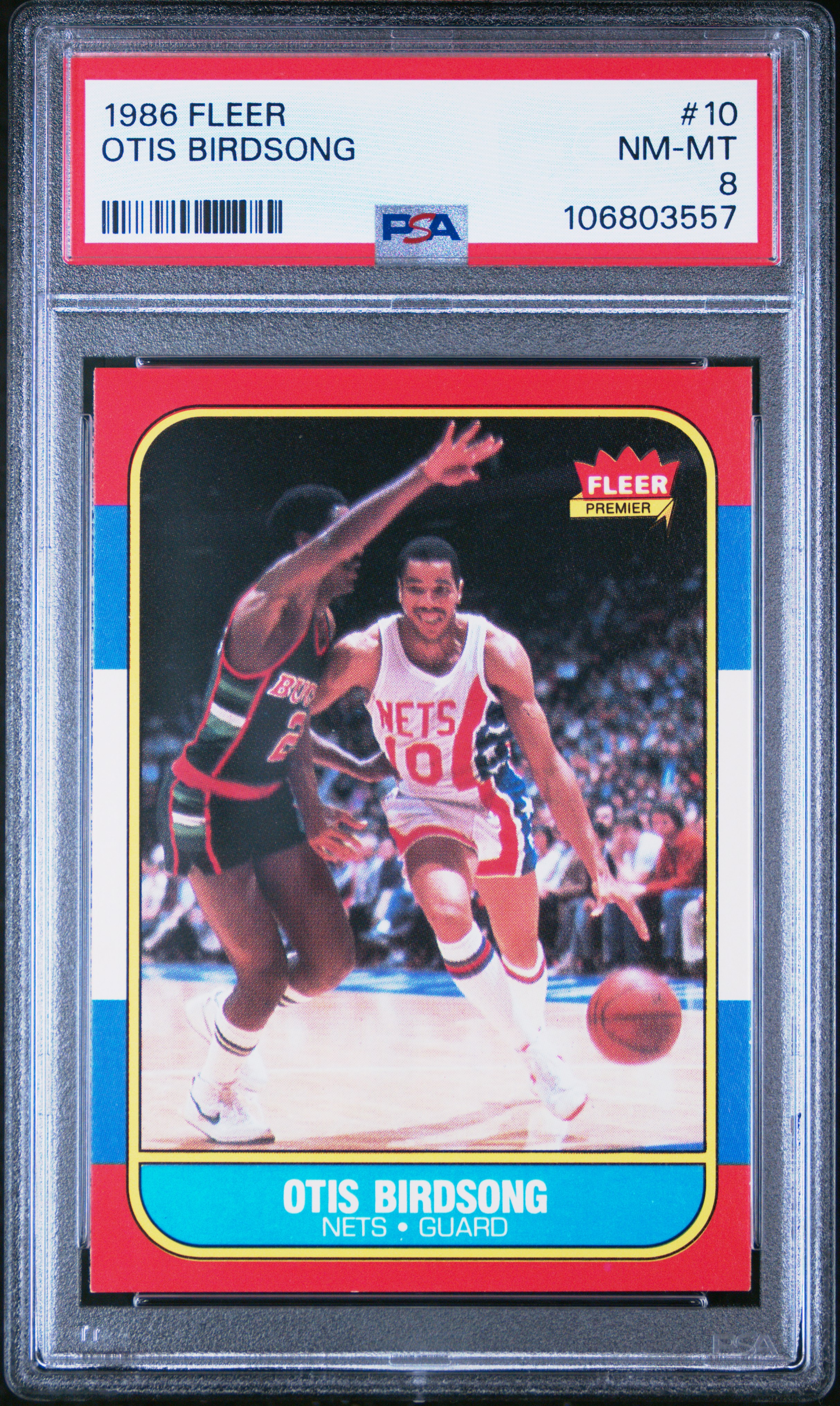 1986 Fleer Otis Birdsong #10 Nm-Mt 8 front