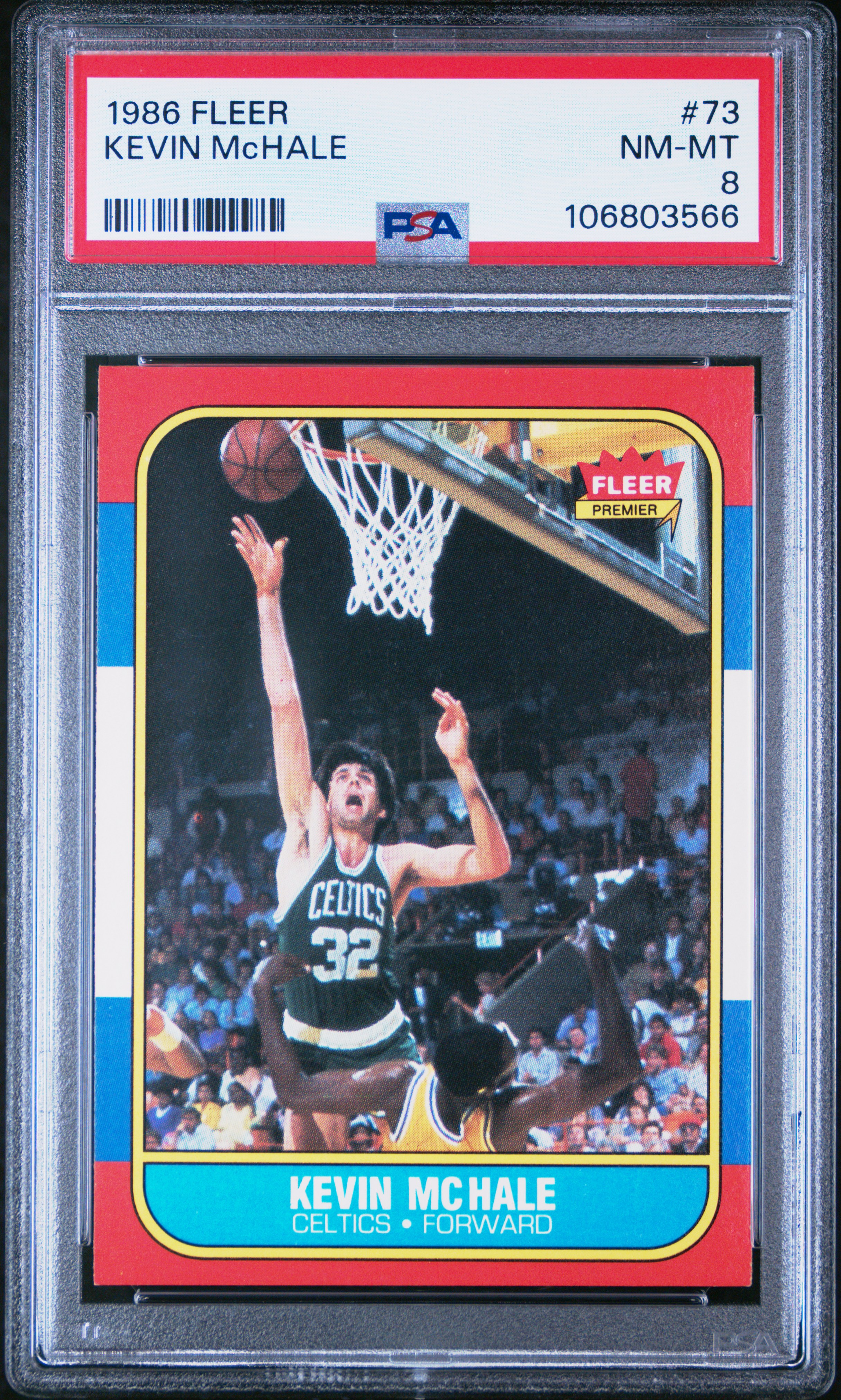 1986 Fleer Kevin Mchale #73 Nm-Mt 8 front