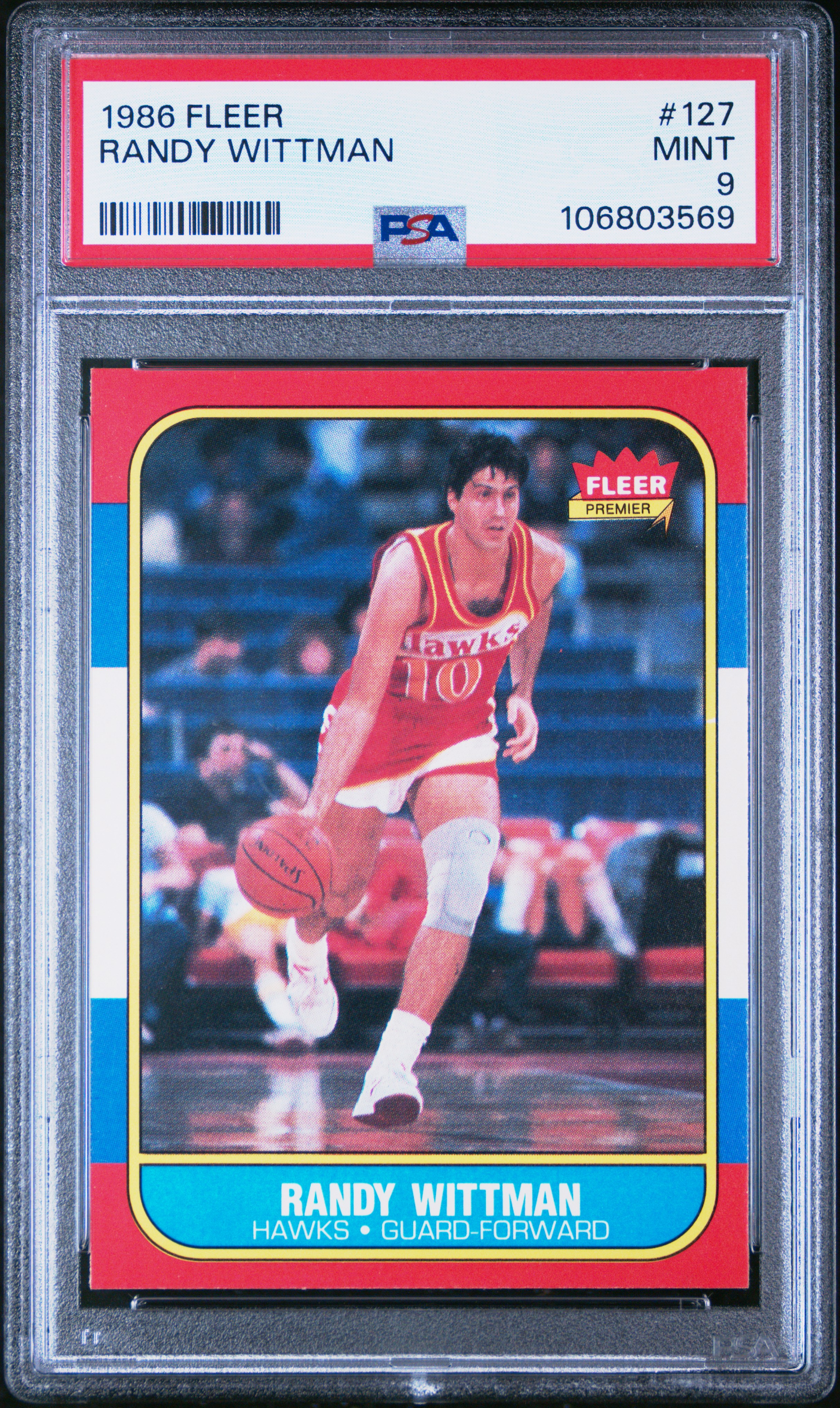 1986 Fleer Randy Wittman #127 Mint 9 front