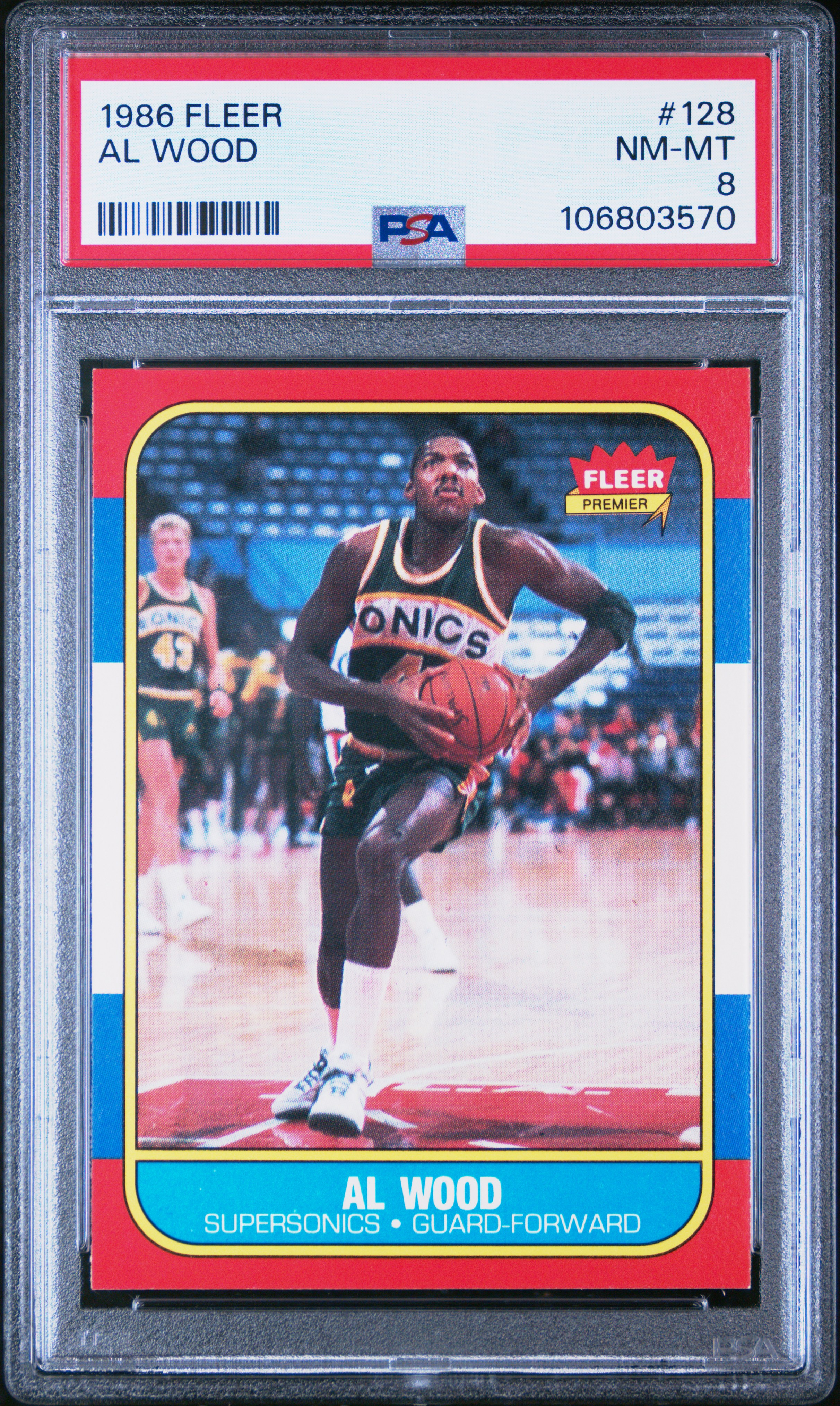 1986 Fleer Al Wood #128 Nm-Mt 8 front