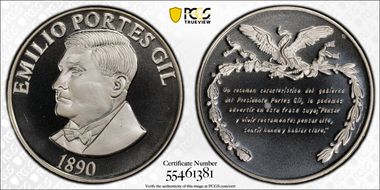 (c.1972)LR Medal Emilio Portes Gil Ag SP68