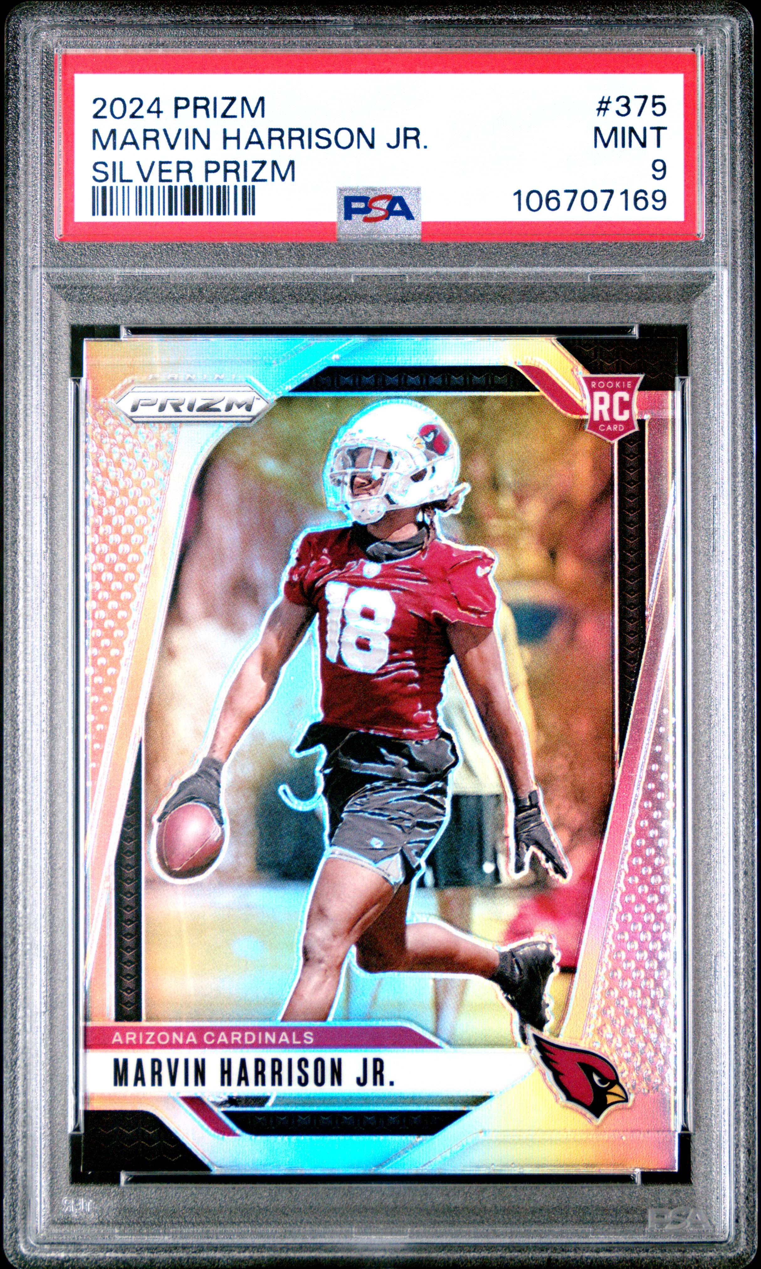 2024 Panini Prizm Marvin Harrison Jr. #375 (Silver Prizm) Mint 9 front