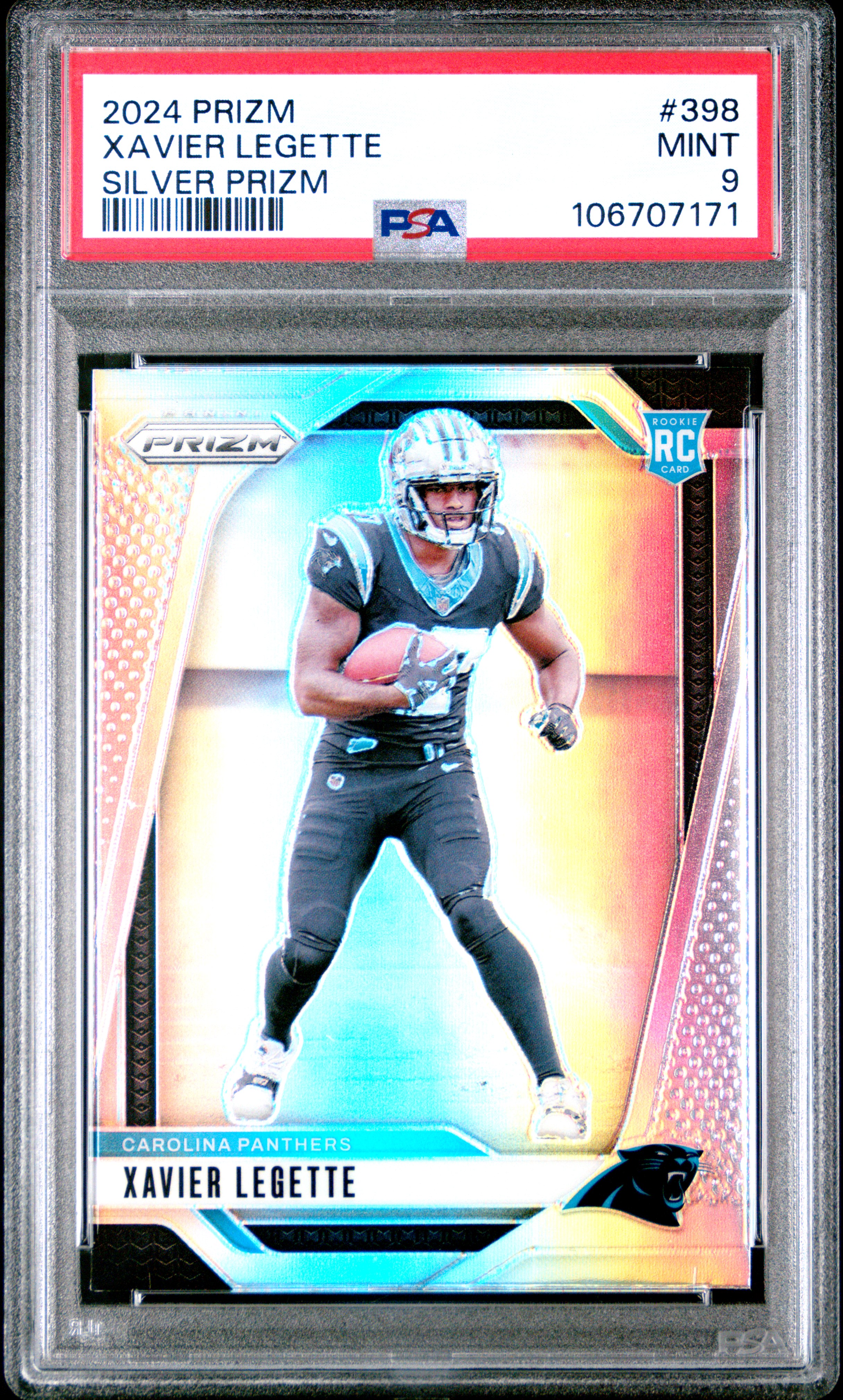 2024 Panini Prizm Xavier Legette #398 (Silver Prizm) Mint 9 front