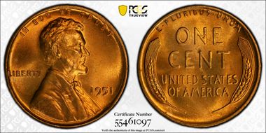 1951 1C MS67RD