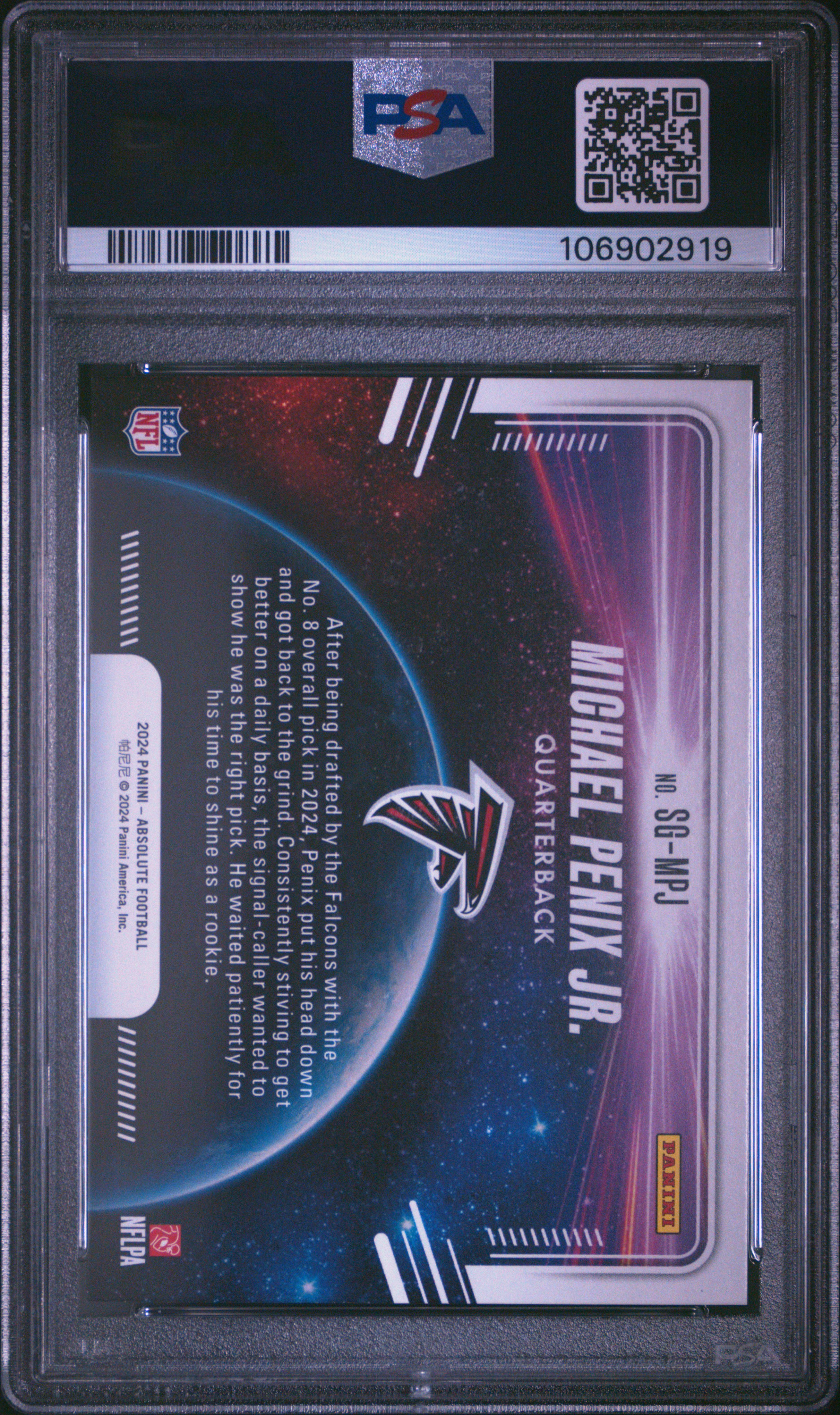 2024 Panini Absolute Star Gazing Michael Penix Jr. #Sgmpj Gem Mt 10 back