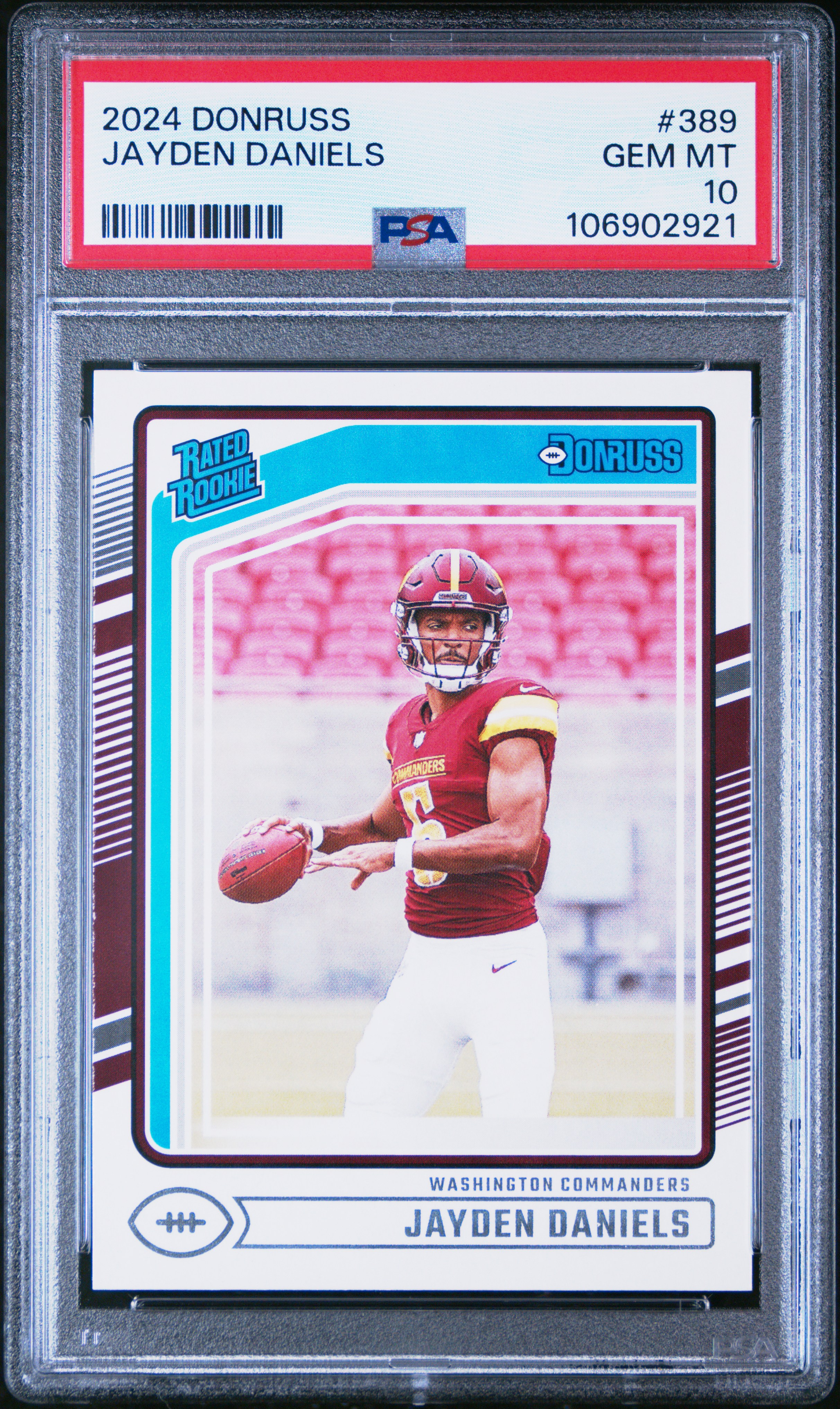 2024 Panini Donruss Jayden Daniels #389 Gem Mt 10 front