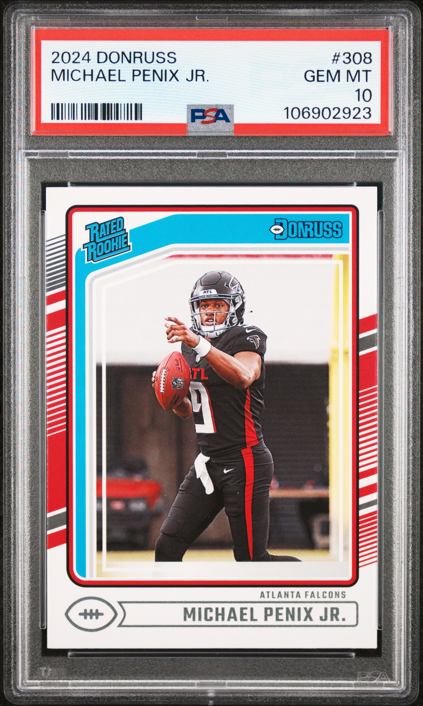 2024 Panini Donruss Michael Penix Jr. #308 Gem Mt 10 front