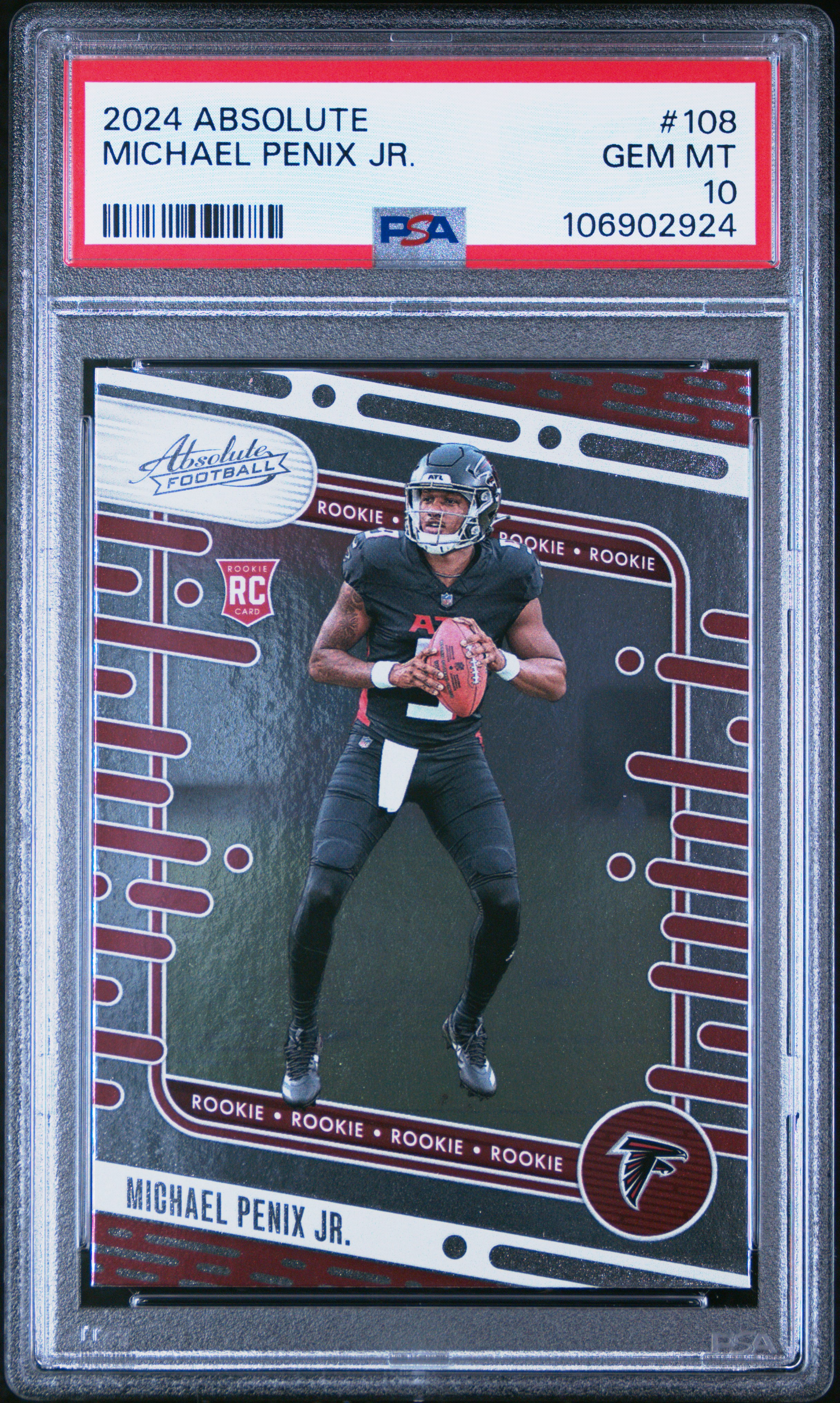 2024 Panini Absolute Michael Penix Jr. #108 Gem Mt 10 front