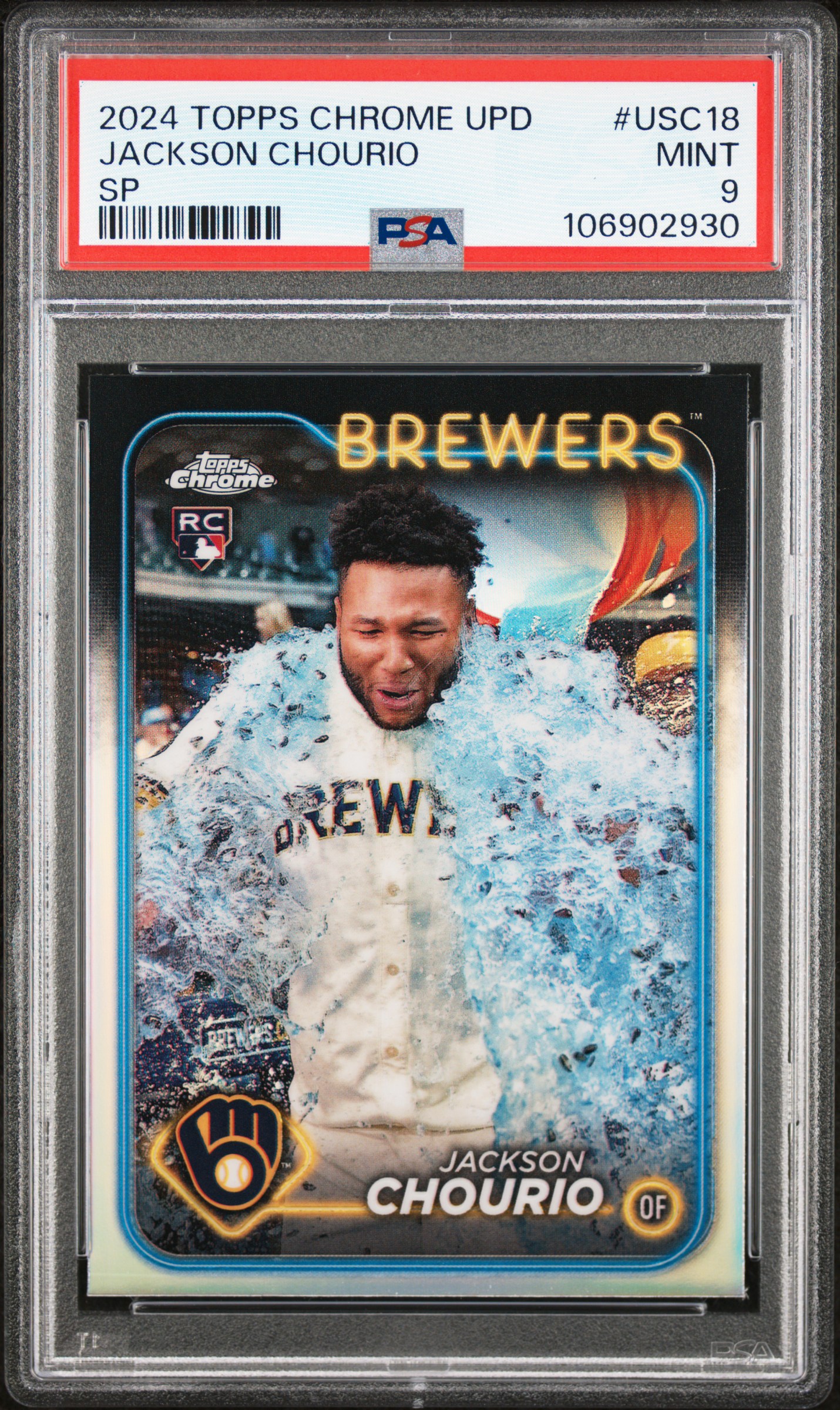 2024 Topps Chrome Update Jackson Chourio #Usc18 (Sp) Mint 9 front