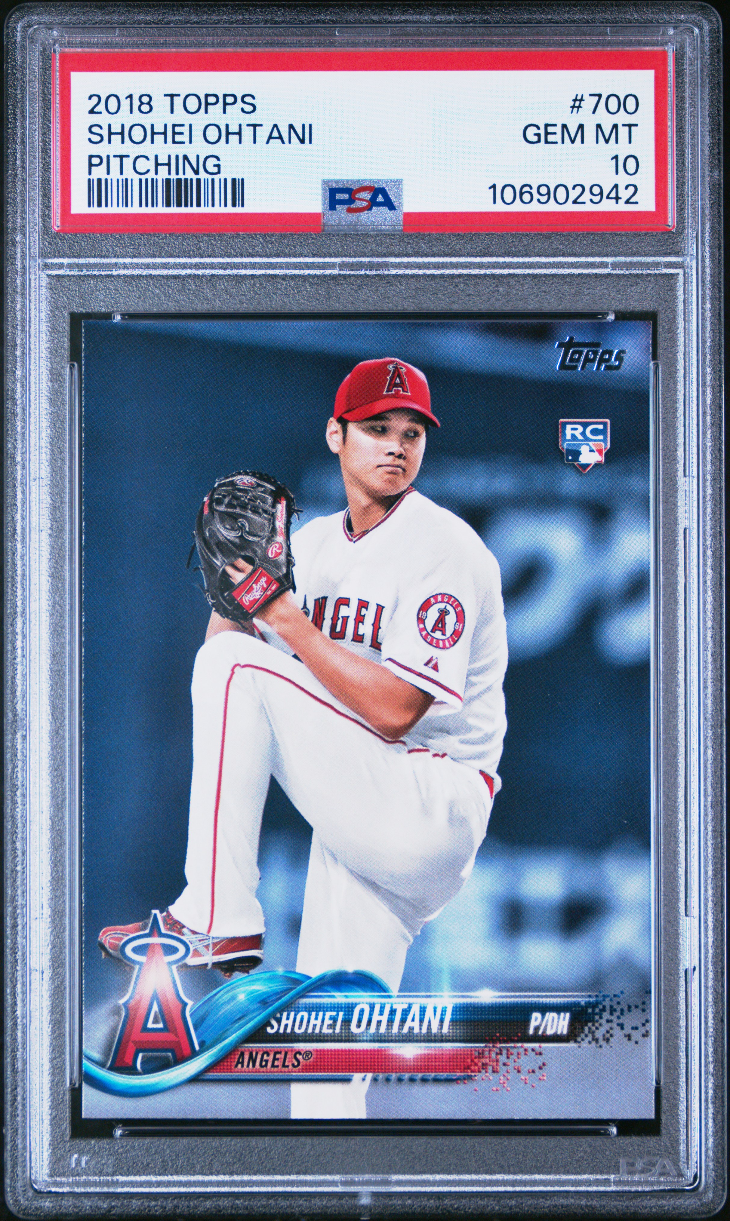 2018 Topps Shohei Ohtani #700 (Pitching) Gem Mt 10 front