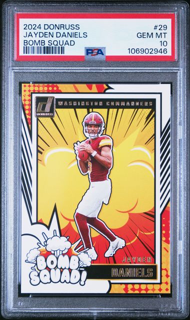 2024 Panini Donruss Bomb Squad Jayden Daniels #29 Gem Mt 10 front