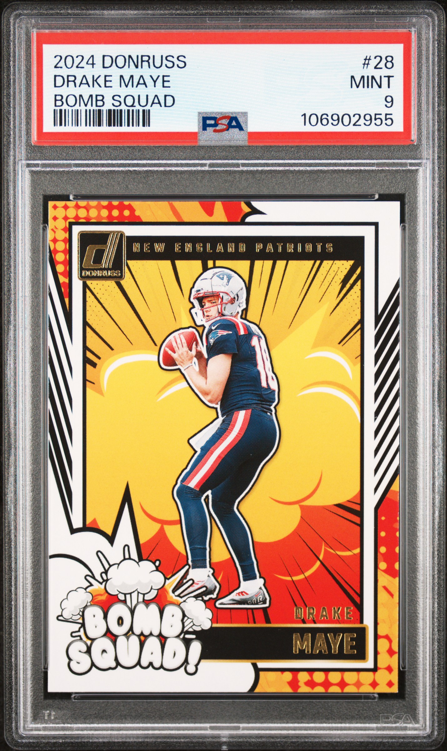 2024 Panini Donruss Bomb Squad Drake Maye #28 Mint 9 front
