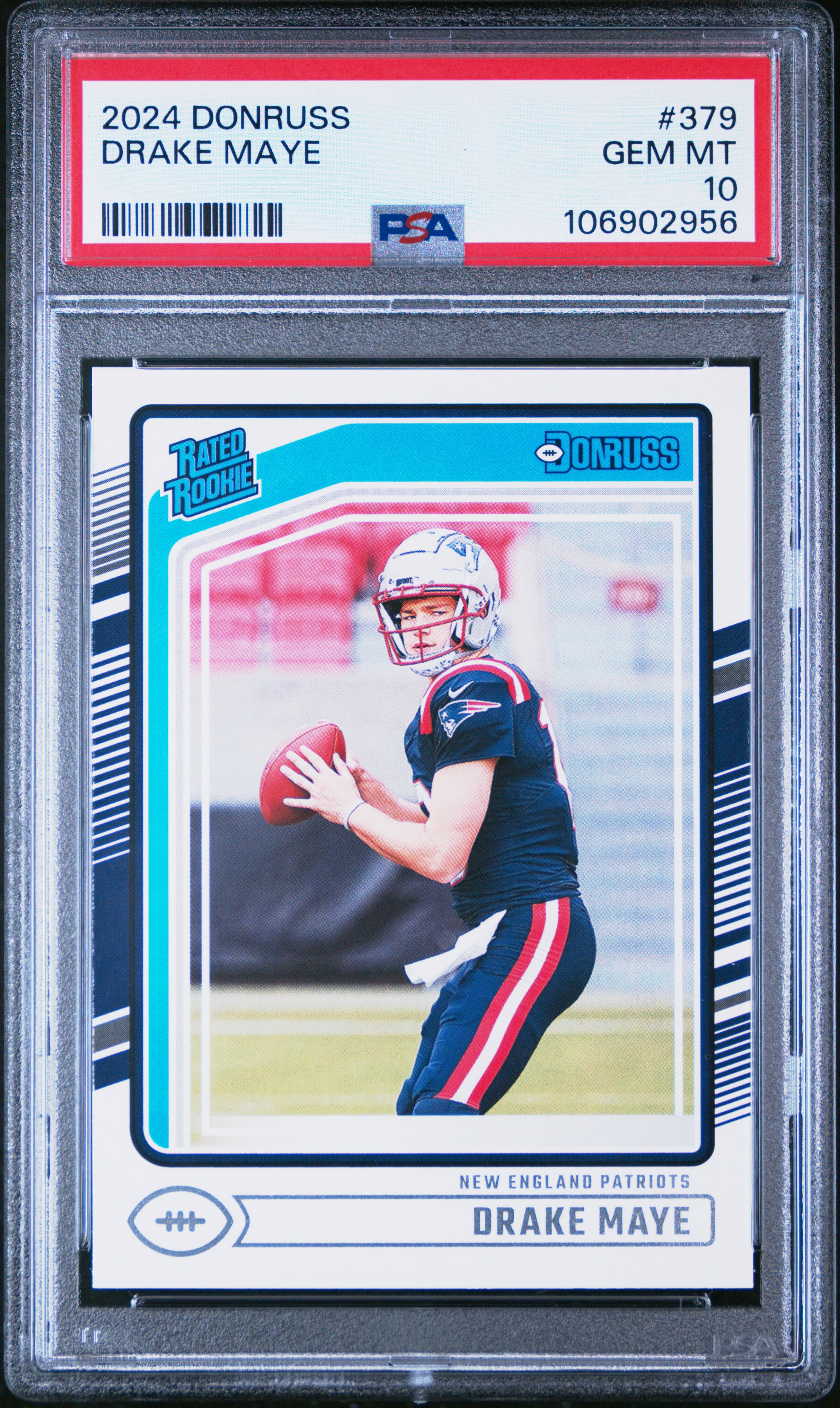 2024 Panini Donruss Drake Maye #379 Gem Mt 10 front