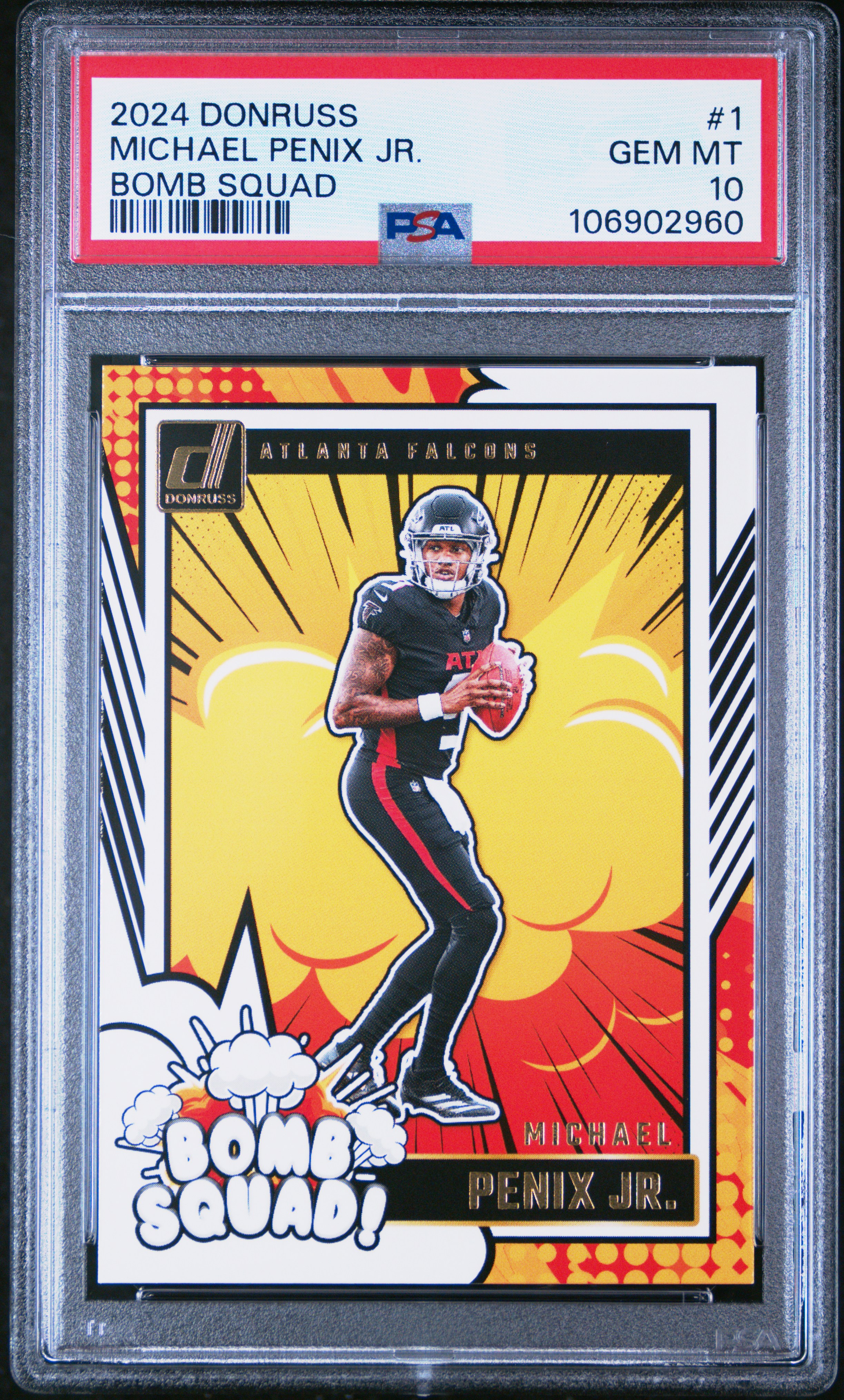 2024 Panini Donruss Bomb Squad Michael Penix Jr. #1 Gem Mt 10 front