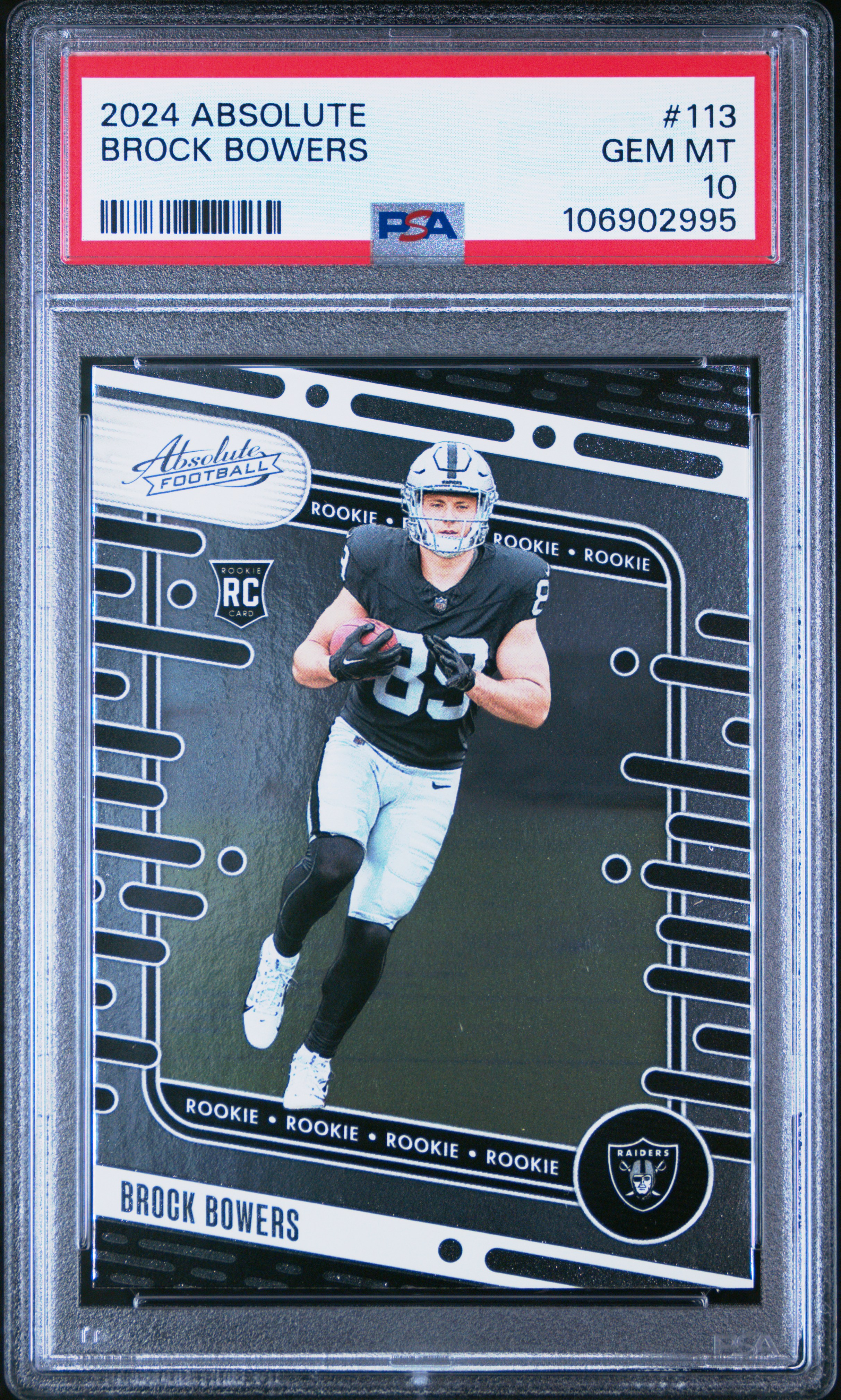 2024 Panini Absolute Brock Bowers #113 Gem Mt 10 front