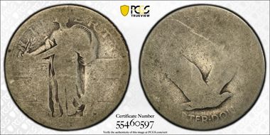 1917-S 25C Type 1 PO1