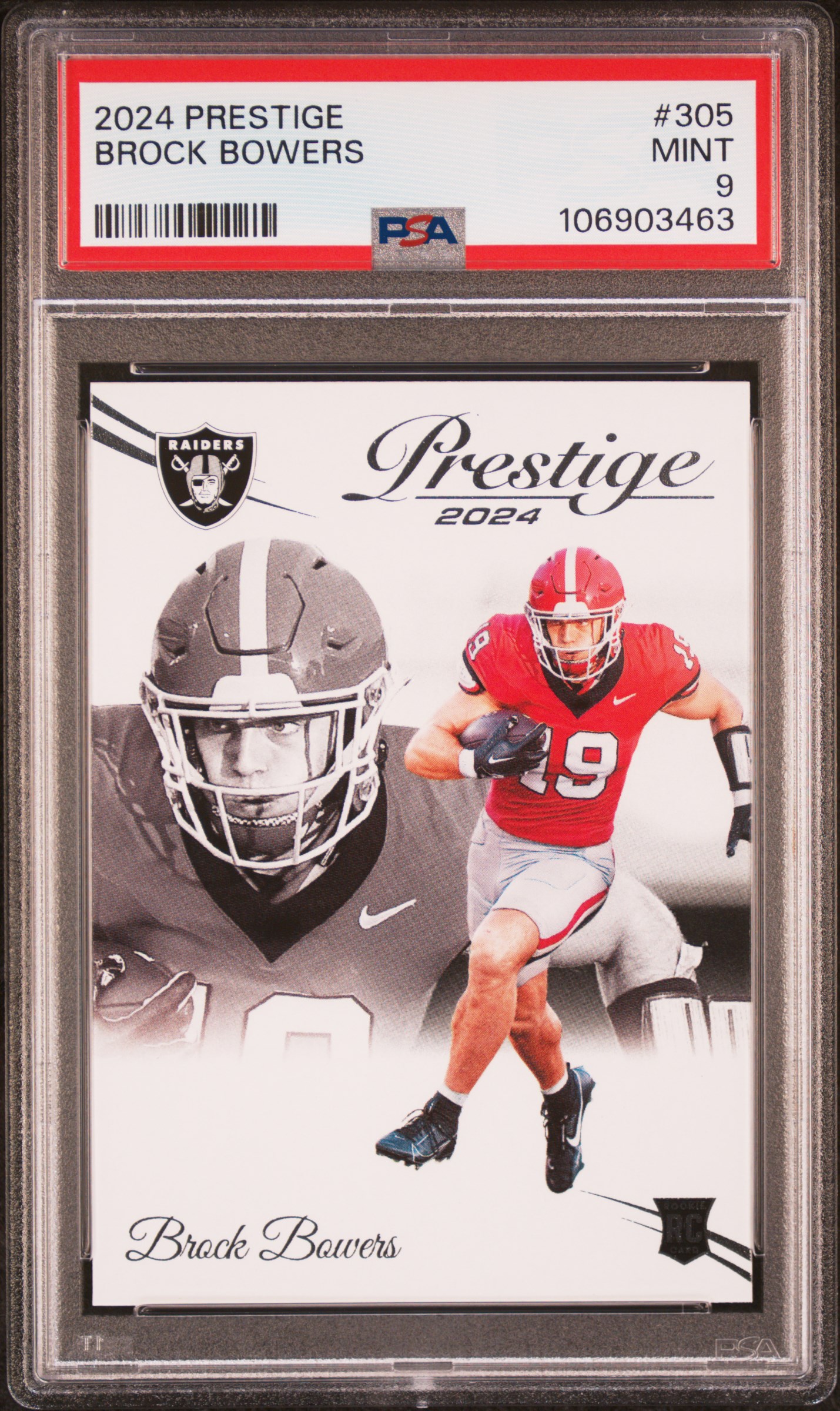 2024 Panini Prestige Brock Bowers #305 Mint 9 front