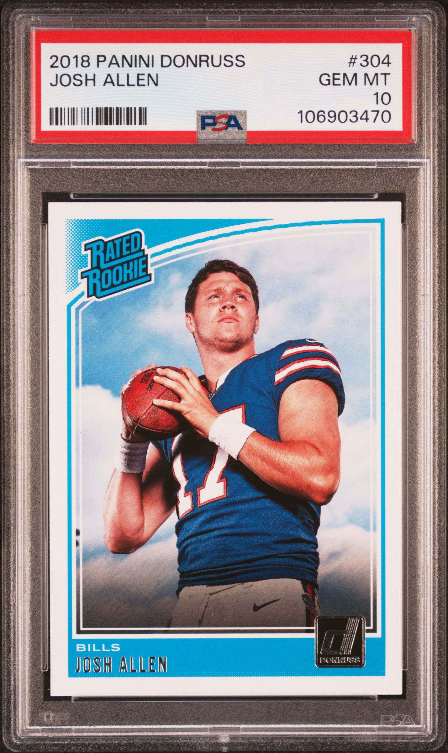 2018 Panini Donruss Josh Allen #304 Gem Mt 10 front