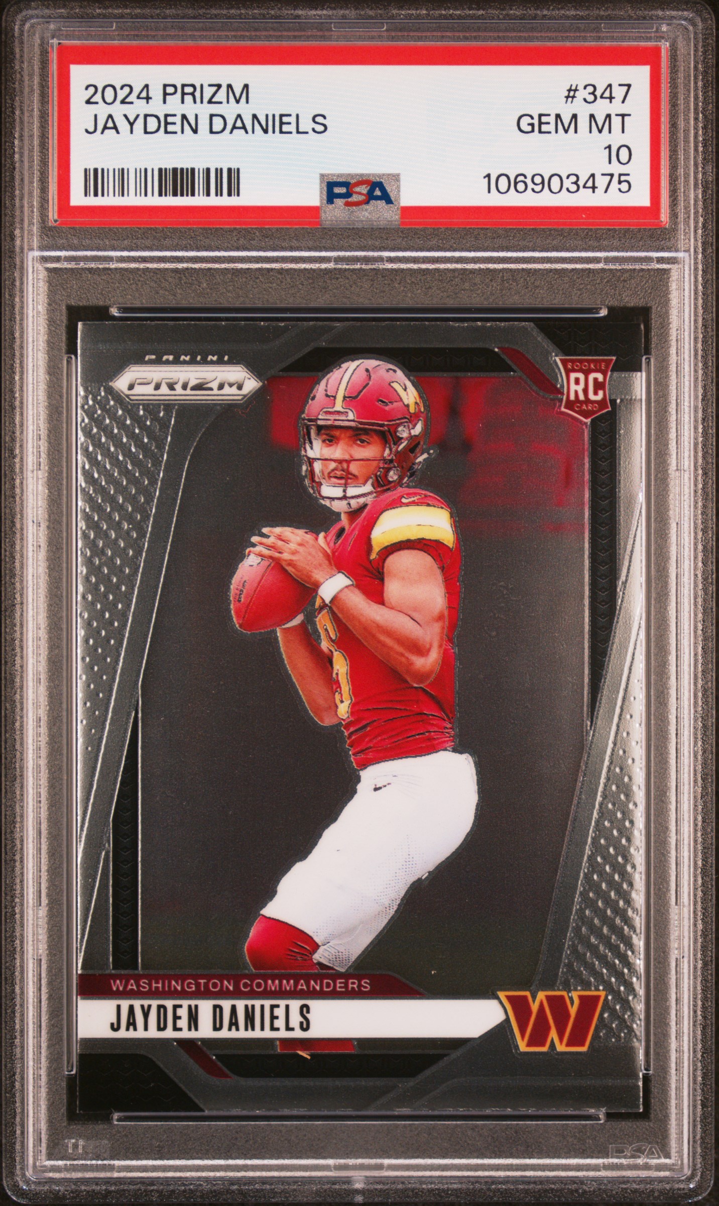 2024 Panini Prizm Jayden Daniels #347 Gem Mt 10 front