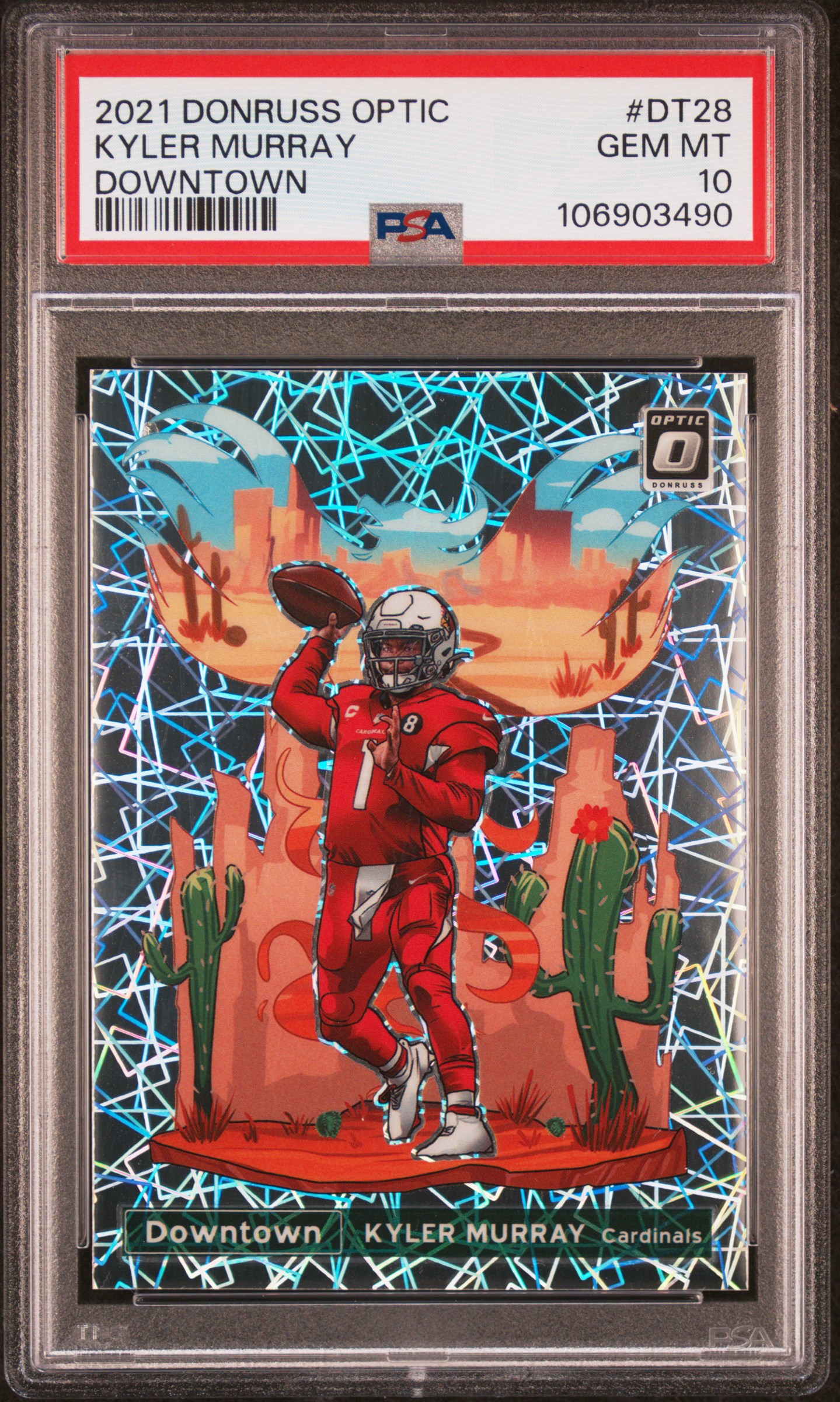 2021 Panini Donruss Optic Downtown Kyler Murray #Dt28 (Downtown) Gem Mt 10 front