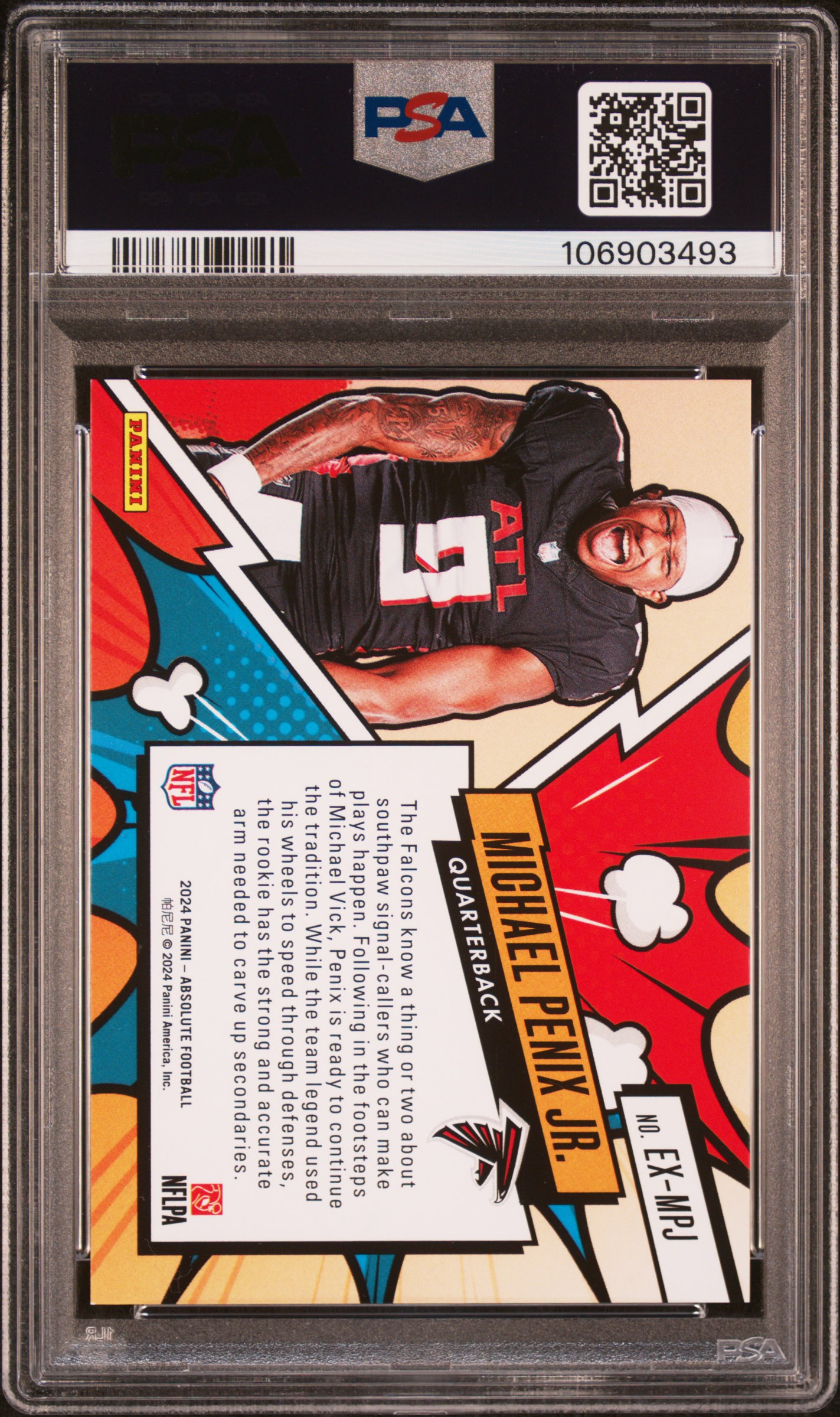 2024 Panini Absolute Explosive Michael Penix Jr. #Exmpj Mint 9 back