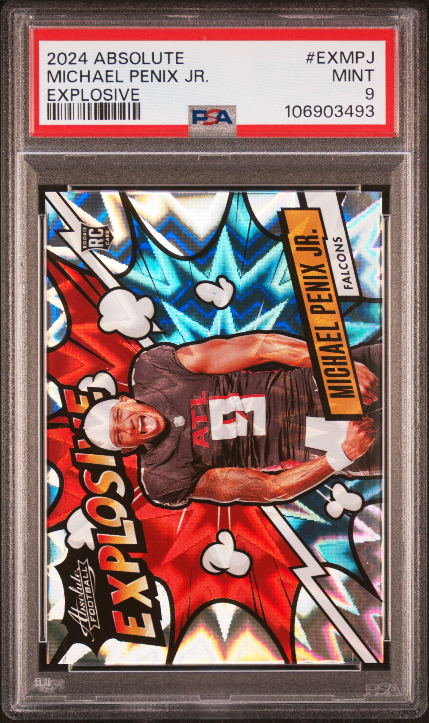 2024 Panini Absolute Explosive Michael Penix Jr. #Exmpj Mint 9 front