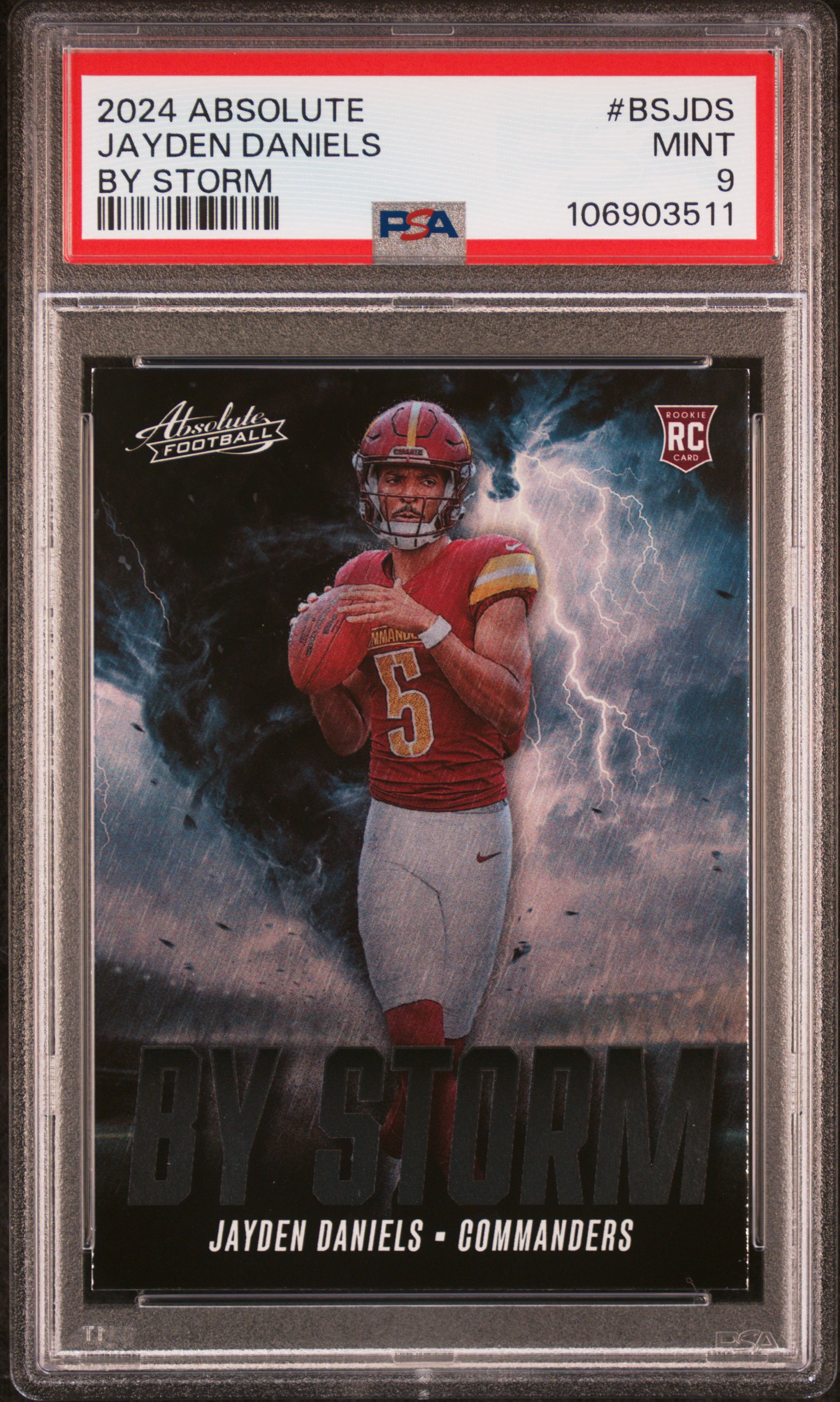 2024 Panini Absolute By Storm Jayden Daniels #Bsjds Mint 9 front