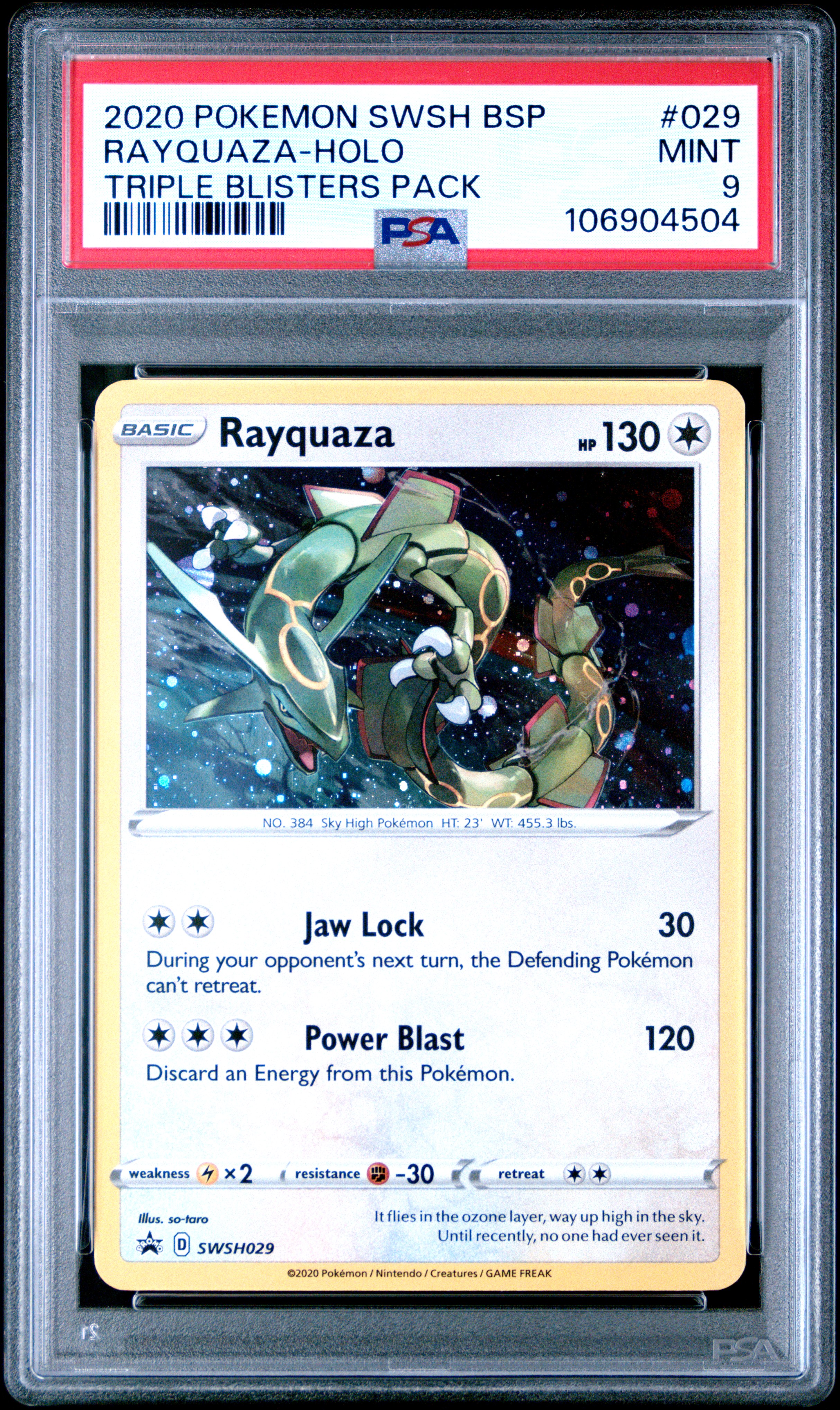 2020 POKEMON SWSH BLACK STAR PROMO TCG Cards RAYQUAZA-HOLO #029