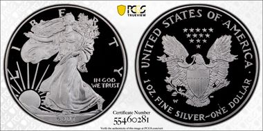 2007-W $1 Silver Eagle PR69DCAM