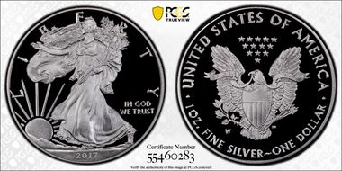 2017-W $1 Silver Eagle PR69DCAM