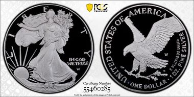 2025-W $1 Silver Eagle PR70DCAM