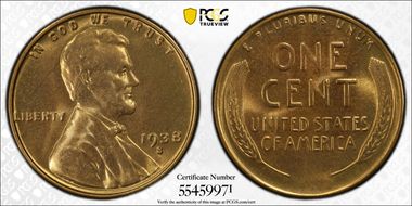1938-S 1C MS67+ RD