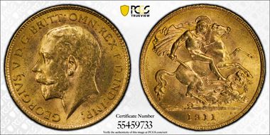 1911 1/2 Sov S-4006 MS63