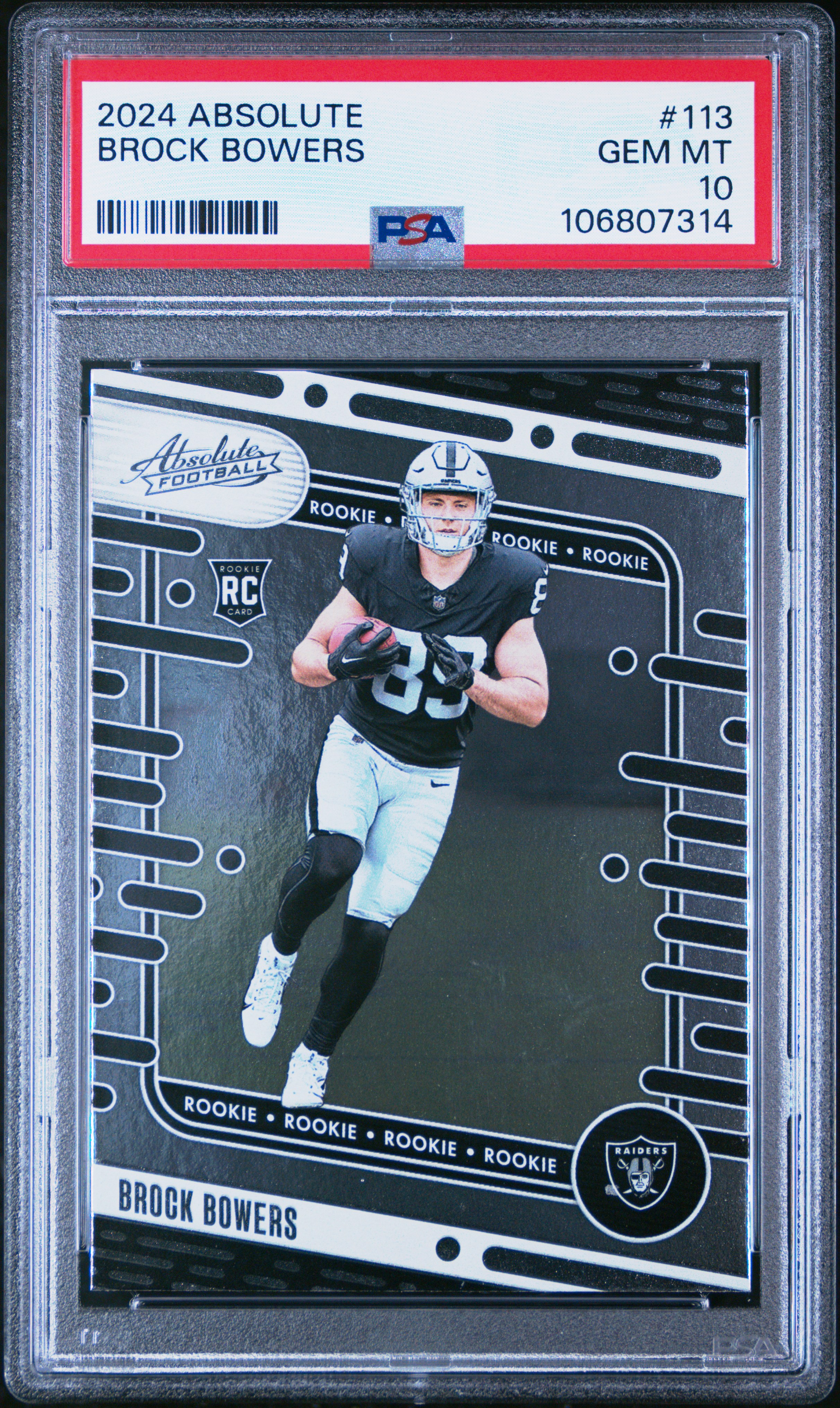 2024 Panini Absolute Brock Bowers #113 Gem Mt 10 front