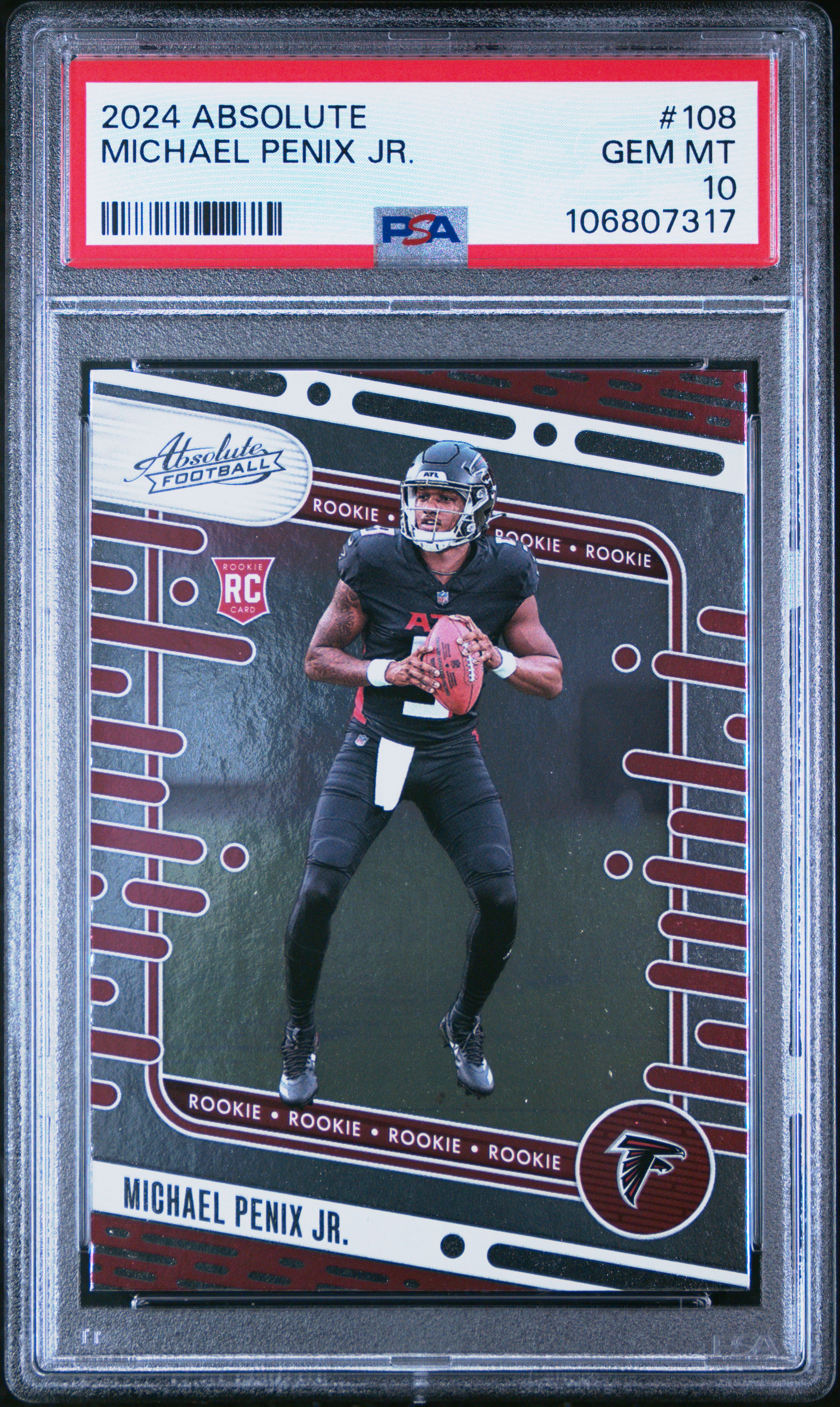 2024 Panini Absolute Michael Penix Jr. #108 Gem Mt 10 front