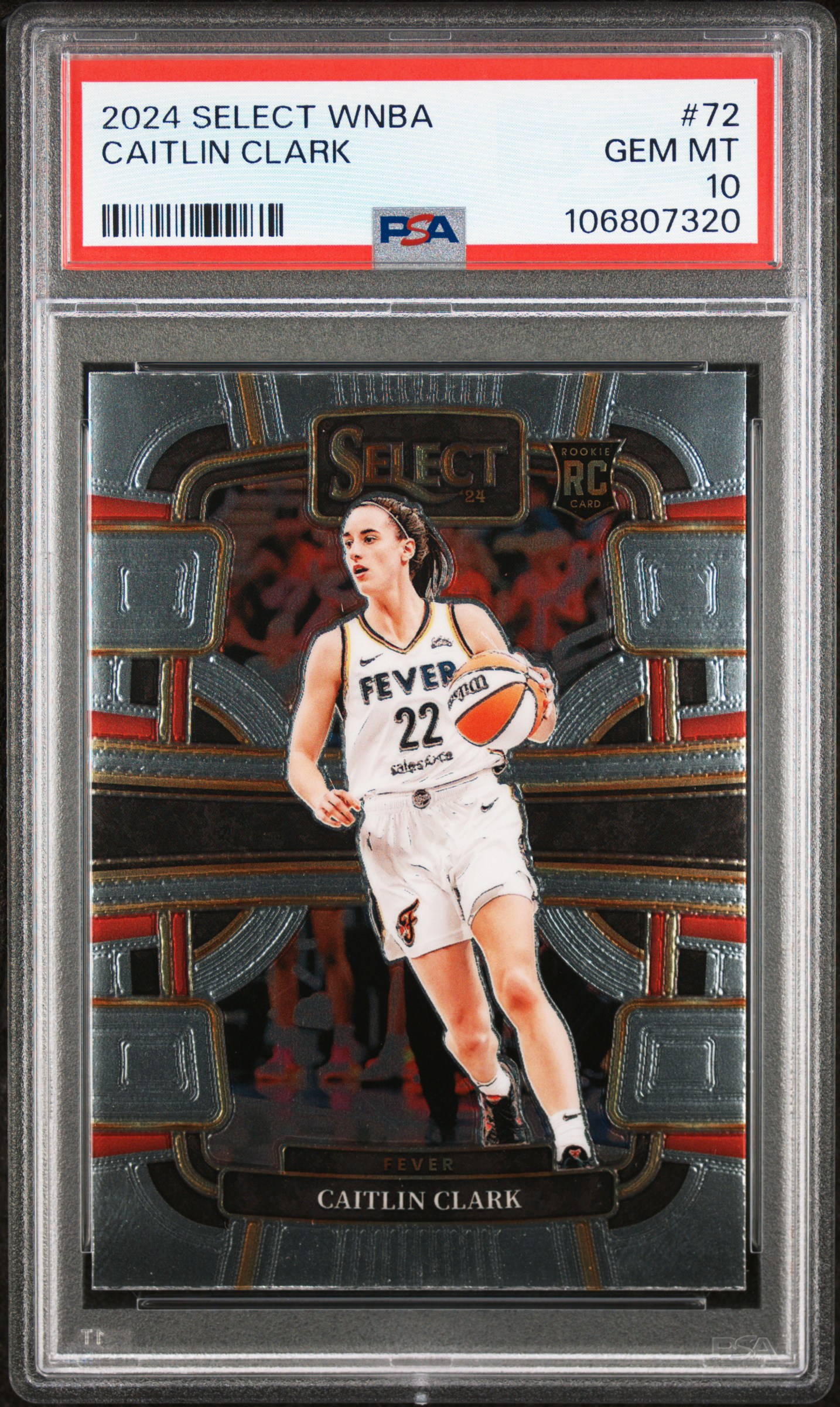 2024 Panini Select Wnba Caitlin Clark #72 Gem Mt 10 front