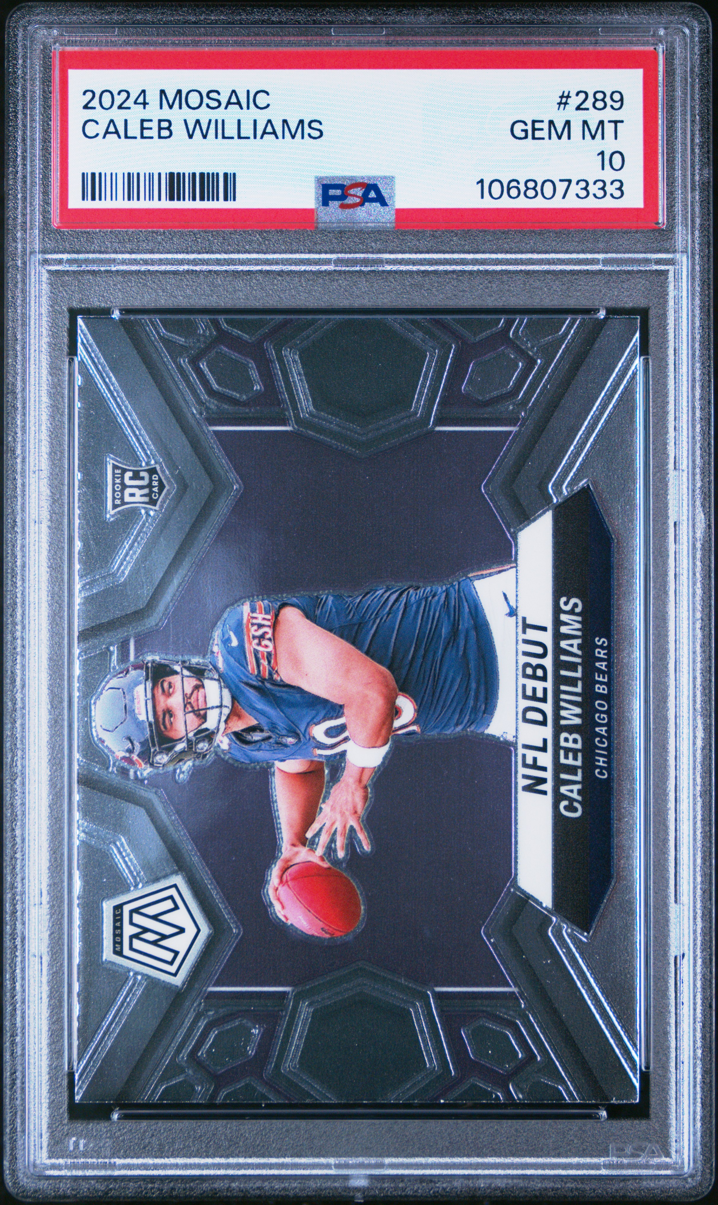 2024 Panini Mosaic Caleb Williams #289 Gem Mt 10 front